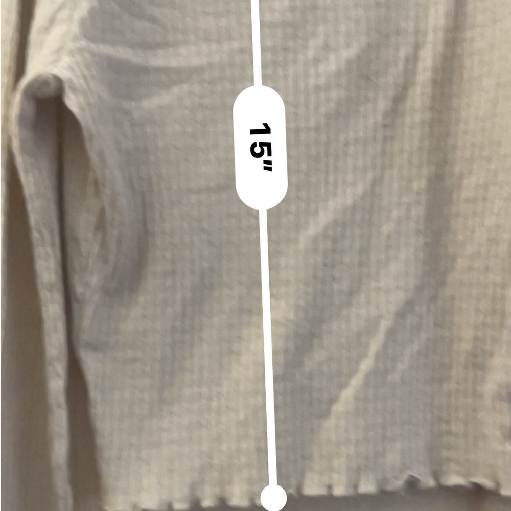 Chic Ribbed Button-Down Shirt - Cream - Picture 4 of 6